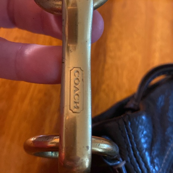 🌺 Vintage Coach Purse w/ Old Skool Gold Hardware Gorgeous Immaculate Condition - Picture 6 of 11